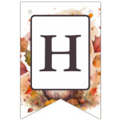 Fall Vibes Wasserfarbe Igel - Geburtstag Wimpelkette (Zweite Fahne)