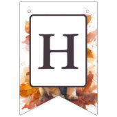 Fall Vibes Wasserfarbe Welpe - Geburtstag Wimpelkette (Zweite Fahne)