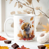 Fall Vibes Wasserfarbe Welpe - Kaffeetasse