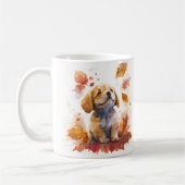 Fall Vibes Wasserfarbe Welpe - Kaffeetasse (Links)