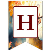 Fall Vibes Wasserfarben Hirsch - Geburtstag Wimpelkette (Zweite Fahne)