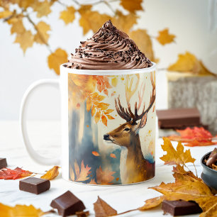 Fall Vibes Wasserfarbirsch - Kaffeetasse