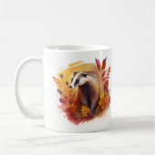 Fall Vibes Watercolor Badger - Kaffeetasse (Links)