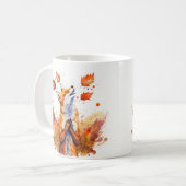Fall Vibes Watercolor Fox - Kaffeetasse (Vorderseite Links)