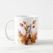 Fall Vibes Watercolor Fox - Kaffeetasse (Links)