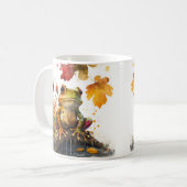 Fall Vibes Watercolor Frosch - Kaffeetasse (Vorderseite Links)