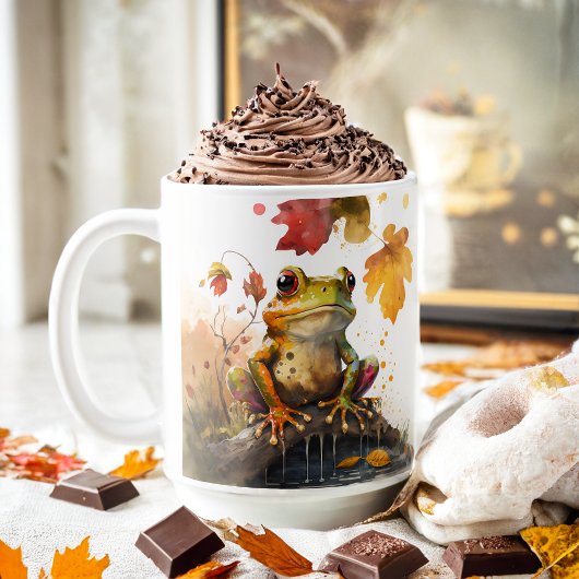 Fall Vibes Watercolor Frosch - Kaffeetasse