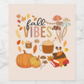 Fall Vibes Weinetikett (Einzelnes Label)