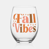Fall Vibes Weinglas Ohne Stiel (Vorderseite)