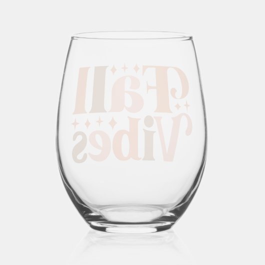 Fall Vibes Weinglas Ohne Stiel (Rückseite)