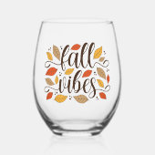 Fall Vibes Weinglas Ohne Stiel (Vorderseite)