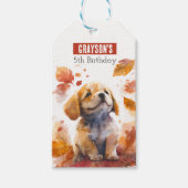 Fall vibes Welppy - Geburtstagsparty - Geschenkanhänger (Vorderseite)