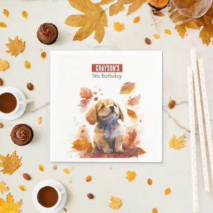 Fall vibes Welppy - Geburtstagsparty - Serviette