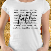 Fall Vibes Words Collage T-Shirt