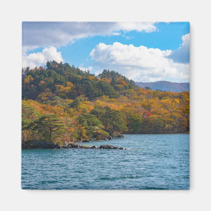 Fall View Avenue Lake Towada Japan Magnet