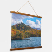 Fall View Avenue Lake Towada Japan Wandteppich Mit Holzrahmen (Gewinkelt)