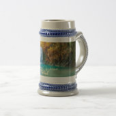 Fall View von Erawan Wasserfall Thailand Bierglas (VorderseiteRechts)