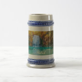 Fall View von Erawan Wasserfall Thailand Bierglas (Mittel)