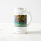 Fall View von Erawan Wasserfall Thailand Bierglas (VorderseiteRechts)