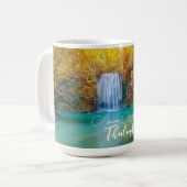 Fall View von Erawan Wasserfall Thailand Kaffeetasse (Vorderseite Links)