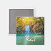 Fall View von Erawan Wasserfall Thailand Magnet (Vorderseite/Rückseite)