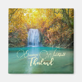 Fall View von Erawan Wasserfall Thailand Magnet (Vorne)