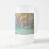 Fall View von Erawan Wasserfall Thailand Mattglas Bierglas (VorderseiteRechts)