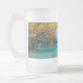 Fall View von Erawan Wasserfall Thailand Mattglas Bierglas (Links)