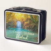 Fall View von Erawan Wasserfall Thailand Metall Brotdose (Vorderseite)