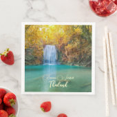 Fall View von Erawan Wasserfall Thailand Serviette (Beispiel)