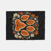 Fall Vine Leaf Dog Paw Print Herbst Ahorn Leaf als Fleecedecke (Vorderseite (Horizontal))