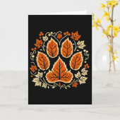 Fall Vine Leaf Dog Paw Print Herbst Ahorn Leaf als Karte (Gelbe Blume)