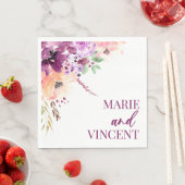 Fall Violet Magenta Lila Blume Serviette (Beispiel)