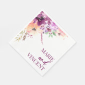 Fall Violet Magenta Lila Blume Serviette (Ecke)