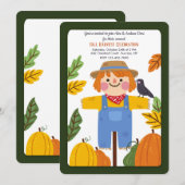 Fall-Vogelscheuche-Einladung Einladung (Vorne/Hinten)