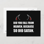 Fall vom Himmelssatan Postkarte (Vorne/Hinten)