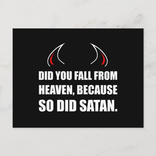 Fall vom Himmelssatan Postkarte (Vorderseite)