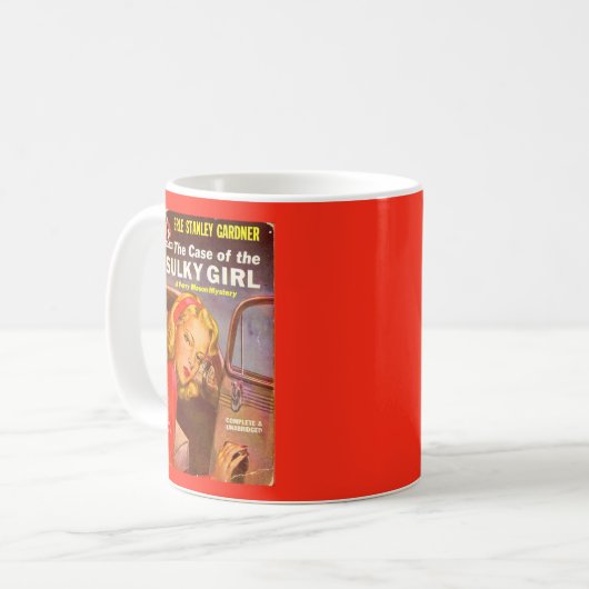 Fall vom mürrischen MädchenBucheinband Kaffeetasse (Vorderseite Links)