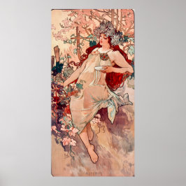 Fall von Alfons Mucha Poster