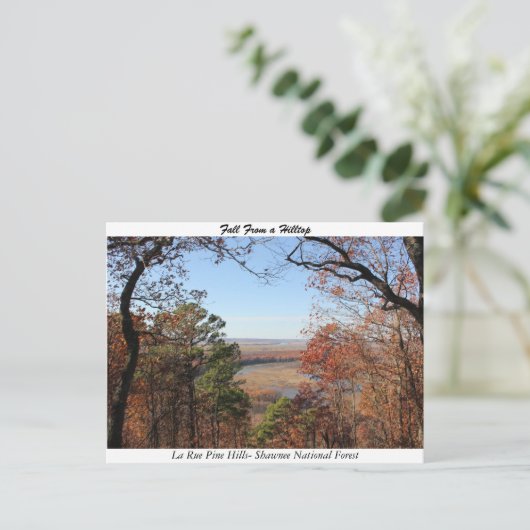 Fall von der Bergspitze Postkarte (Stehend Vorderseite)