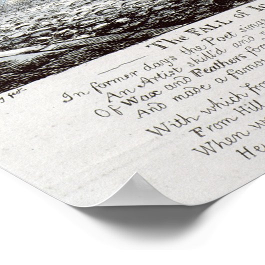 Fall von Icarus, 1807 Poster (Ecke)