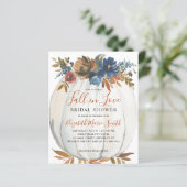 Fall von Liebe Blue Floral Pumpkin Brautparty (Stehend Vorderseite)