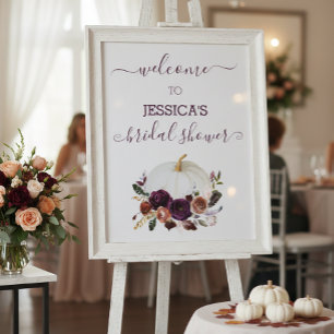Fall von Liebe Brautparty Pumpkin Poster