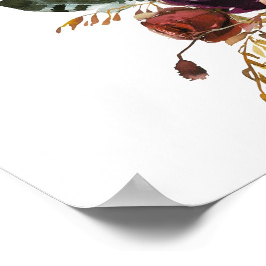 Fall von Liebe Brautparty Pumpkin Poster (Ecke)