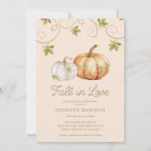 Fall von Liebe Pumpkin-Brautparty Einladung (Vorderseite)