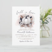 Fall von Liebe Pumpkin-Brautparty Einladung (Stehend Vorderseite)