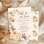 Fall von Liebe Pumpkin-Brautparty Einladung