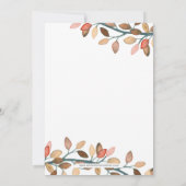 Fall von Liebe Pumpkin-Brautparty Einladung (Rückseite)