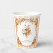 Fall von Liebe Pumpkin-Brautparty Pappbecher (Rückseite)