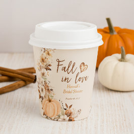 Fall von Liebe Pumpkin-Brautparty Pappbecher